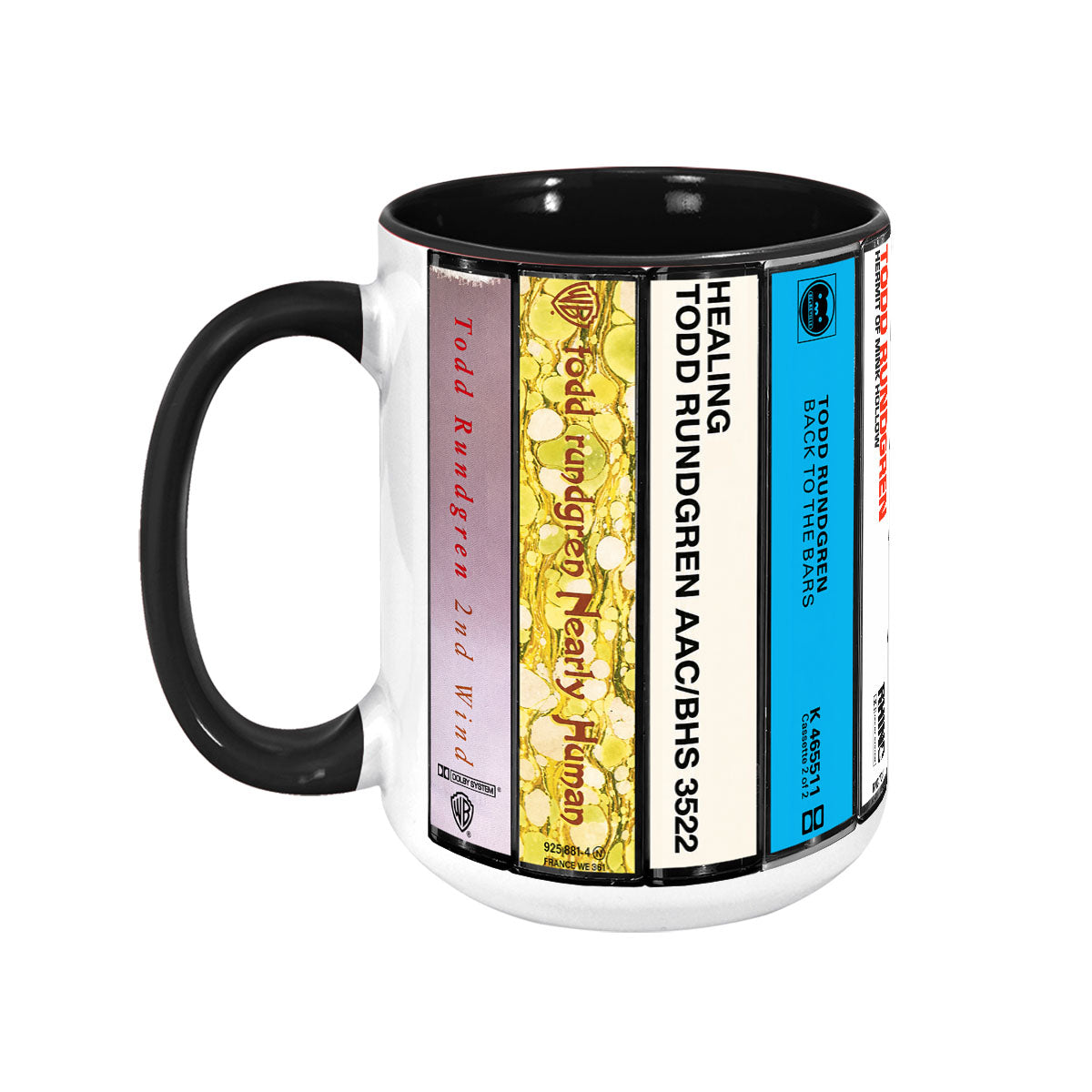 Todd Rundgren Albums Cassette Collection Retro Accent Mug