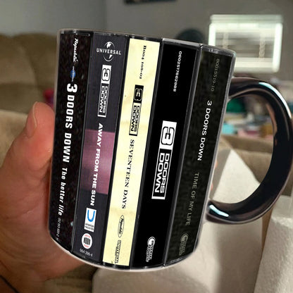 3 Doors Down Albums Cassette Collection Retro Accent Mug