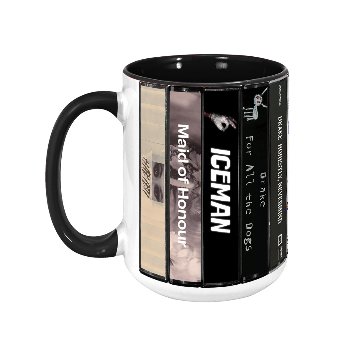 Drake Albums Cassette Collection Retro Accent Edge-to-Edge Printed Mug