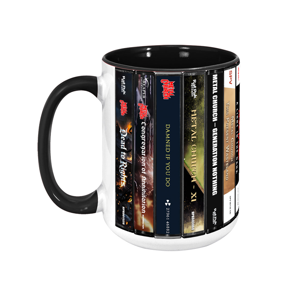 Metal Church Albums Cassette Collection Retro Accent Mug