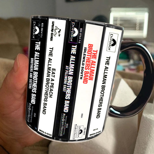 The Allman Brothers Band Albums Cassette Retro Accent Mug