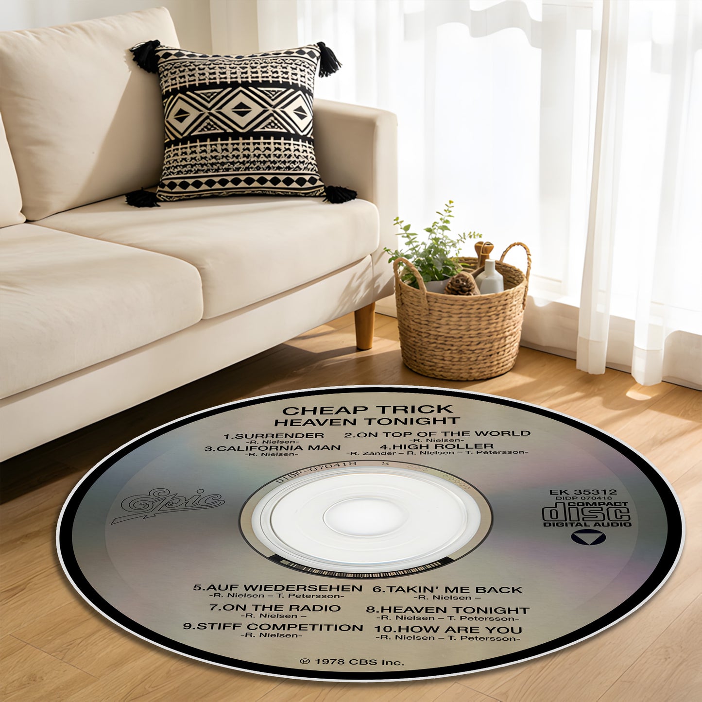 Cheap Trick Heaven Tonight Album Music CD Round Rug