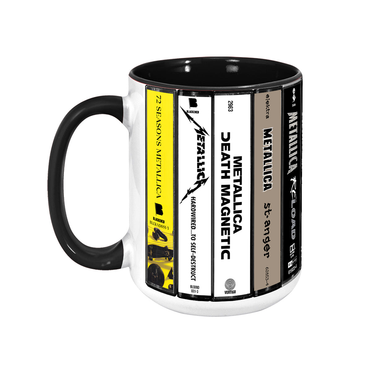 Metallica 11 Albums Cassette Collection Retro Accent Mug
