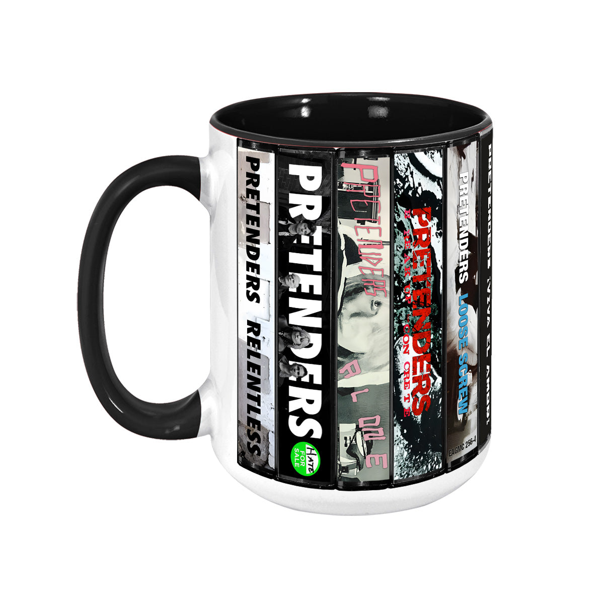 The Pretenders Albums Cassette Collection Retro Accent Mug