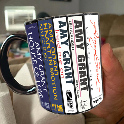 Amy Grant Albums Cassette Collection Retro Accent Mug