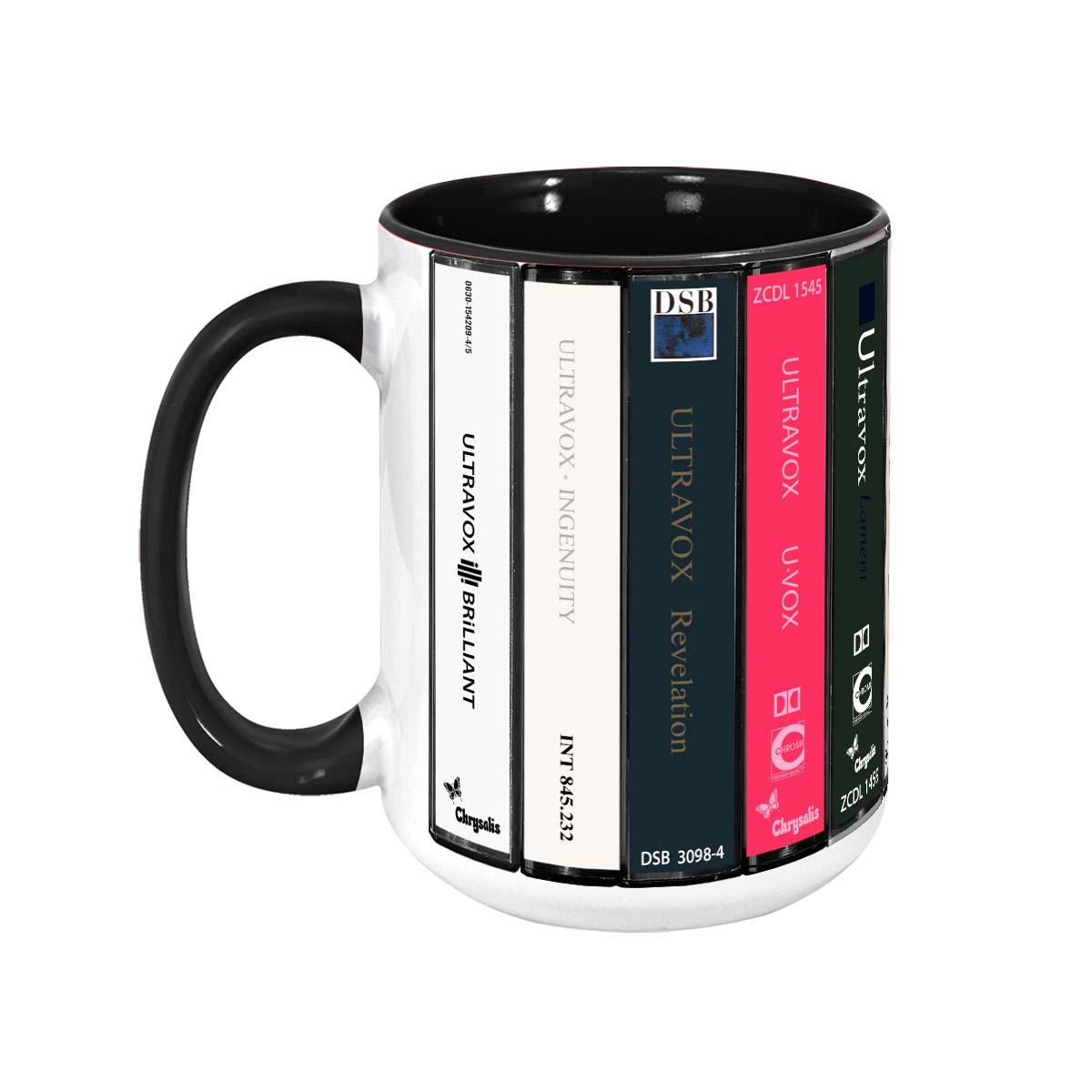 Ultravox Albums Cassette Collection Retro Accent Mug