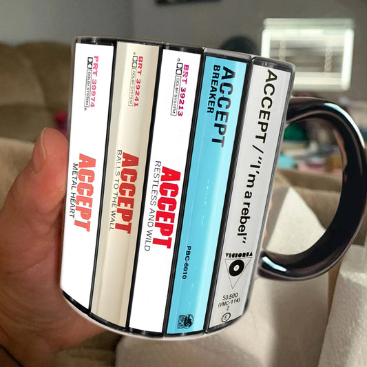 Accept Albums Cassette Collection Retro Accent Mug