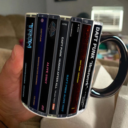 Daft Punk Albums Cassette Retro Collection Accent Mug