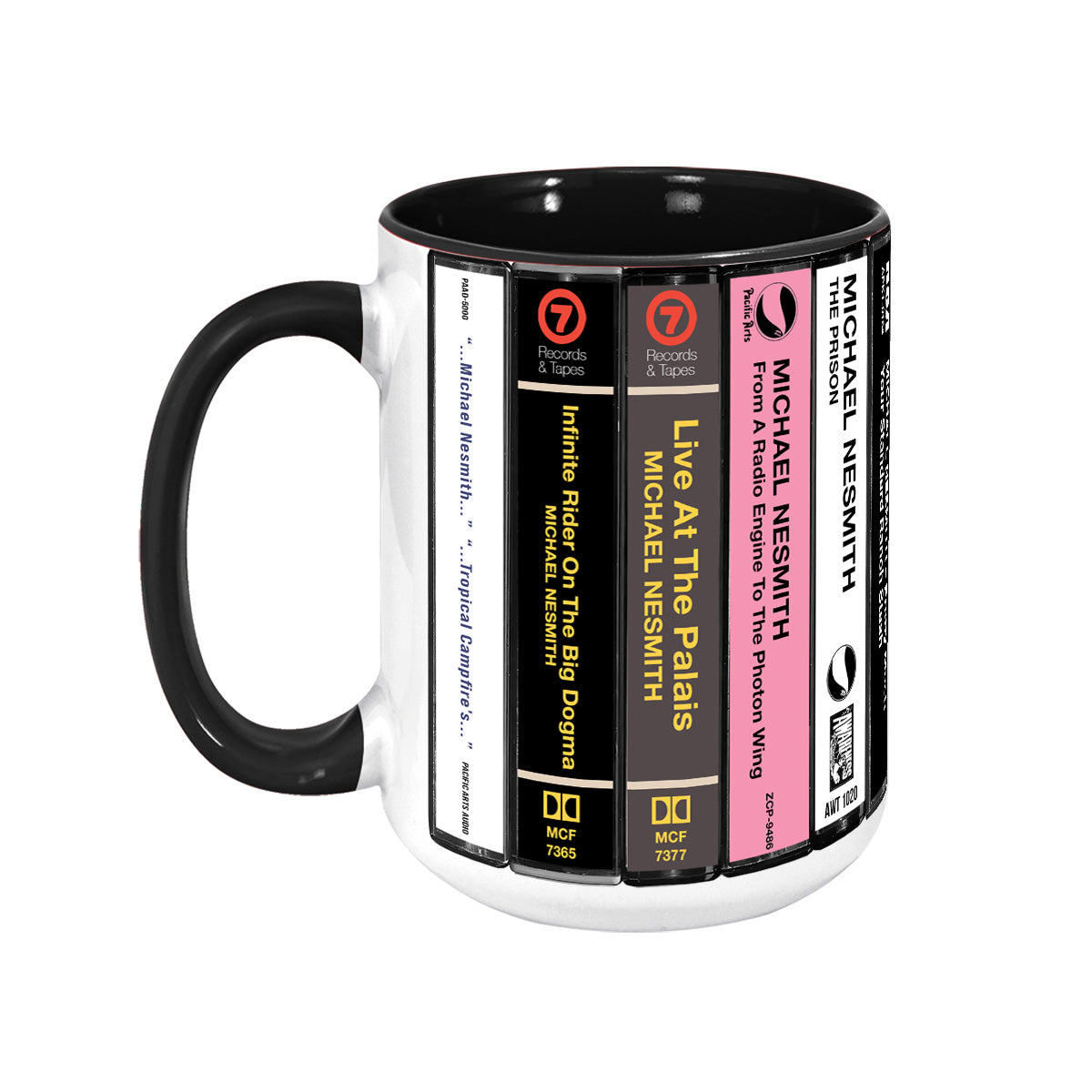 Michael Nesmith Albums Cassette Collection Retro Accent Mug