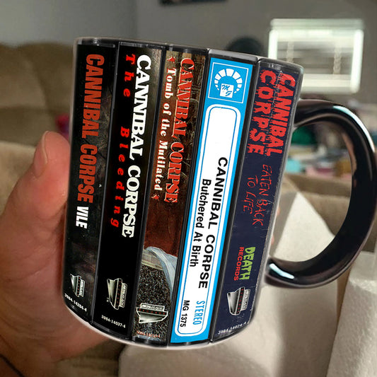 Cannibal Corpse Albums Cassette Collection Retro Accent Mug