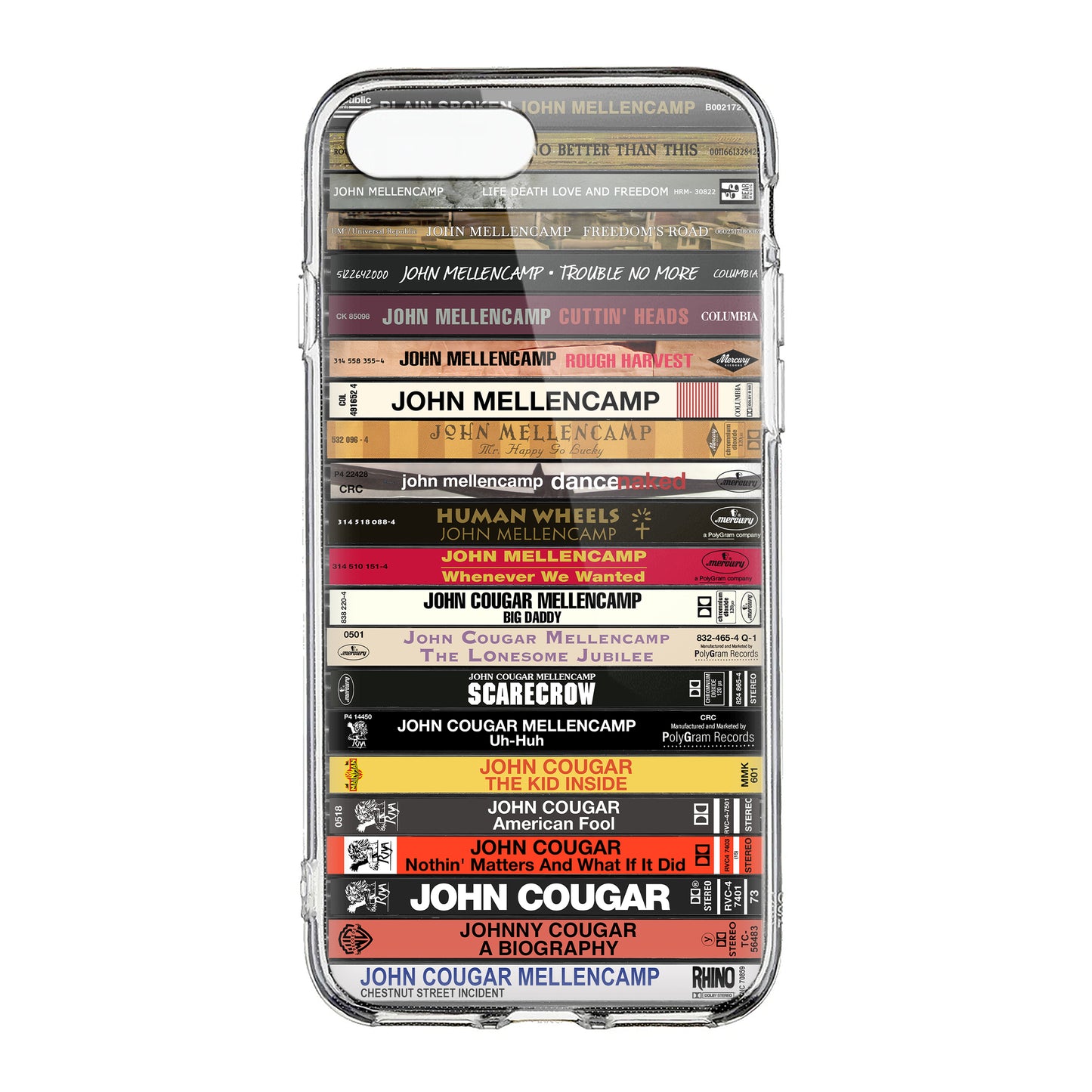 John Cougar Mellencamp Albums Cassette Collection Retro Phone Case