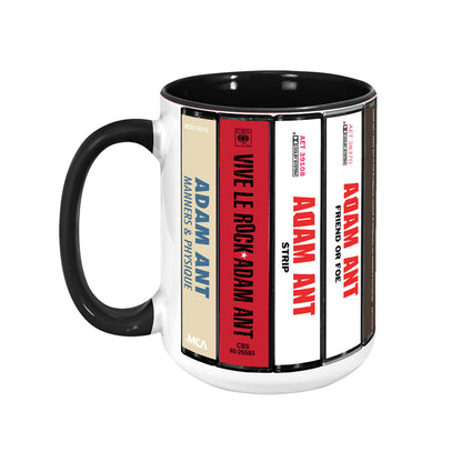 Adam Ant Albums Cassette Collection Retro Accent Mug