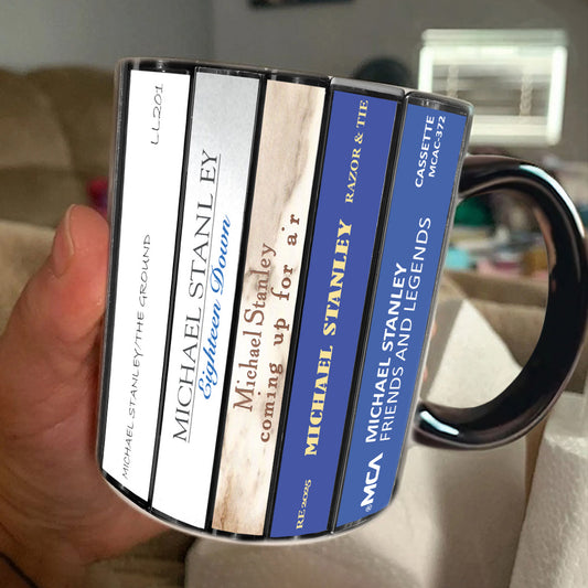 Michael Stanley Albums Cassette Collection Retro Accent Mug