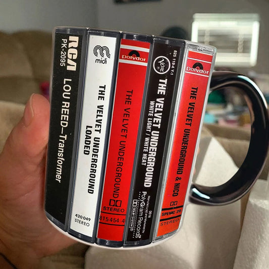 Lou Reed Albums Cassette Retro Collection Accent Mug