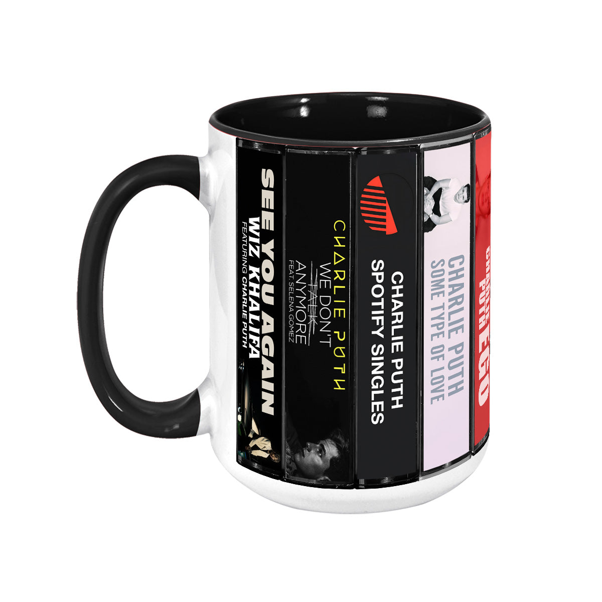 Charlie Puth Albums Cassette Collection Retro Accent Mug