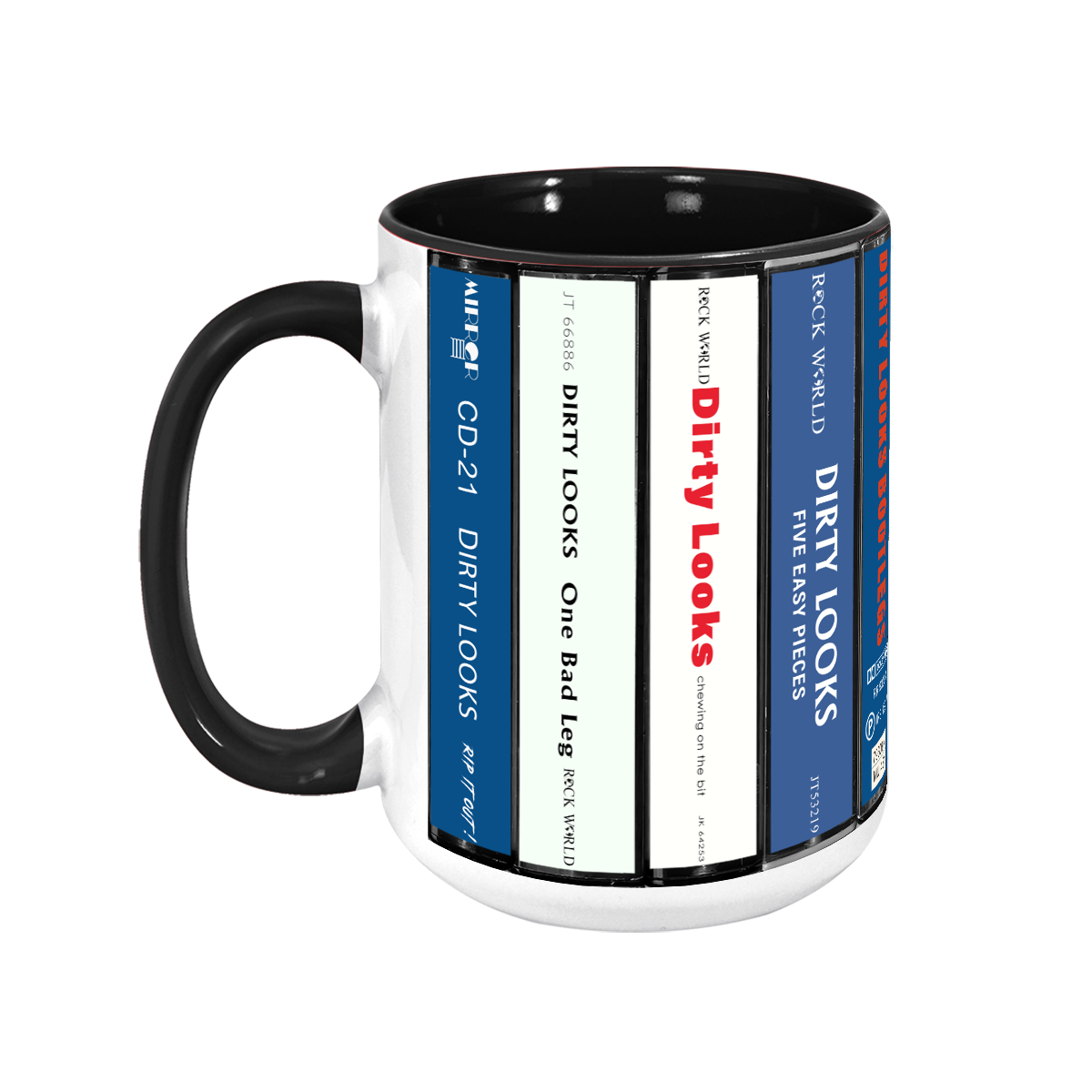 Dirty Looks Albums Cassette Collection Retro Accent Mug