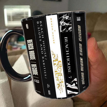 Beach House Albums Cassette Collection Retro Accent Mug
