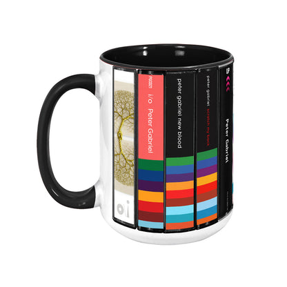 Peter Gabriel Albums Cassette Collection Retro Accent Mug
