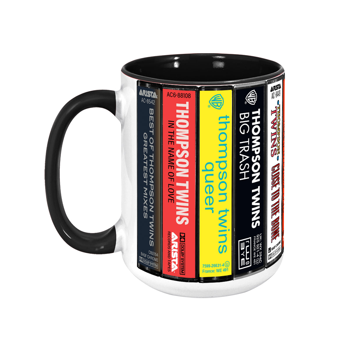 Thompson Twins Albums Cassette Collection Retro Accent Mug