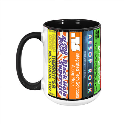Aesop Rock Albums Cassette Collection Retro Accent Mug