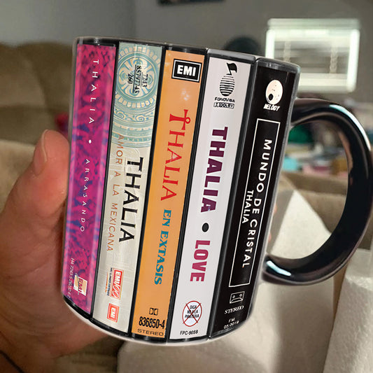 Thalia Albums Cassette Retro Collection Accent Mug