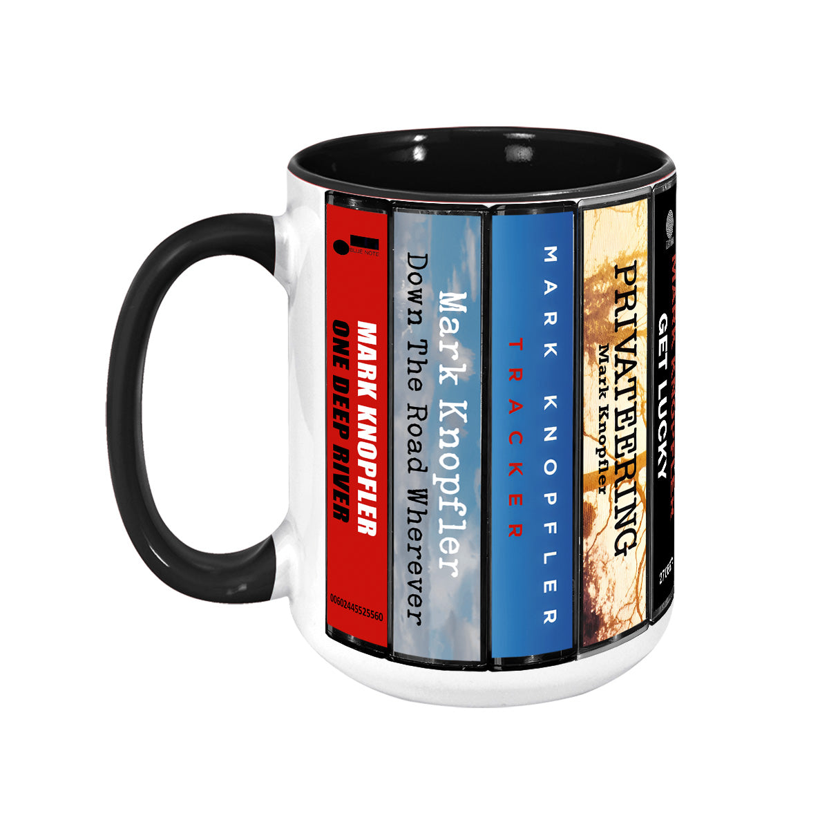 Mark Knopfler Albums Cassette Collection Retro Accent Mug
