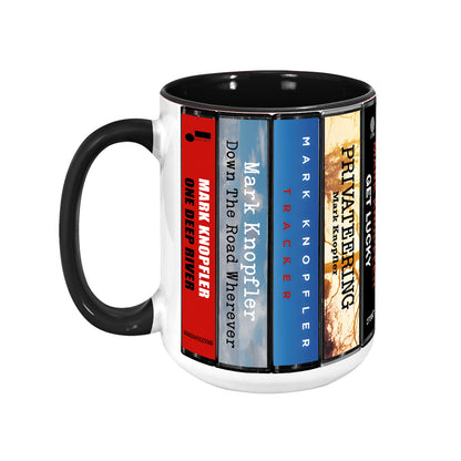 Mark Knopfler Albums Cassette Collection Retro Accent Mug