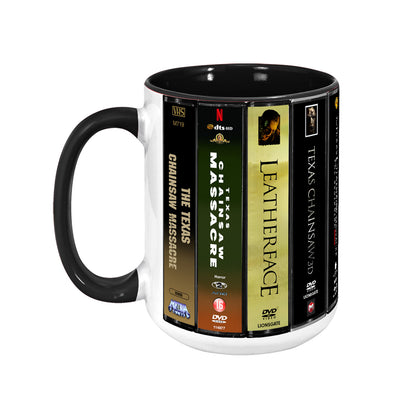 The Texas Chainsaw Massacre VHS Movies Collection Retro Accent Mug