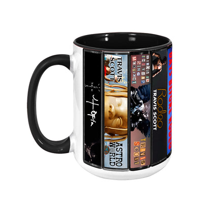Travis Scott Albums Cassette Collection Retro Accent Mug