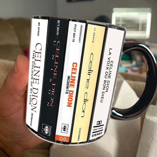 Céline Dion Albums Cassette Retro Collection Accent Mug