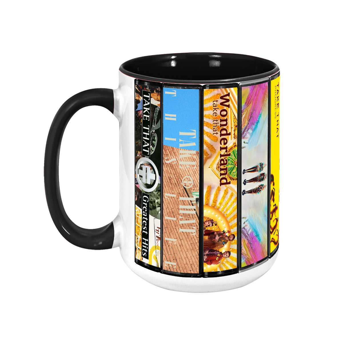 Take That Albums Cassette Collection Retro Accent Mug