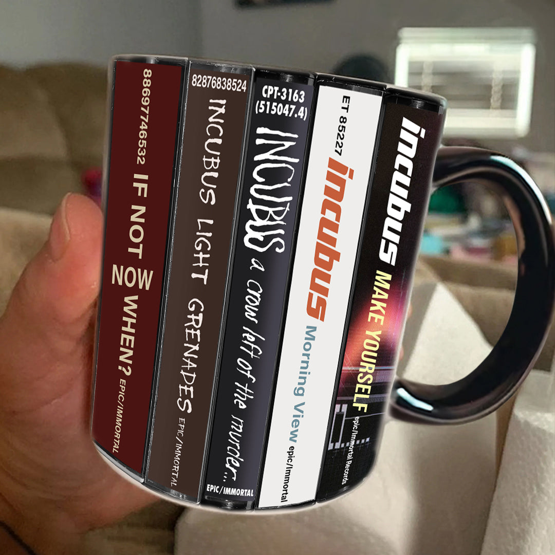 Incubus Albums Cassette Collection Retro Accent Mug