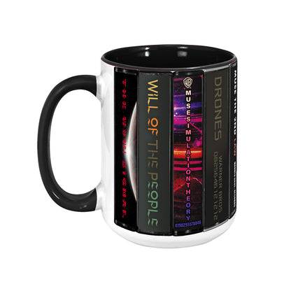 Muse Albums Cassette Collection Retro Accent Edge-to-Edge Printed Mug