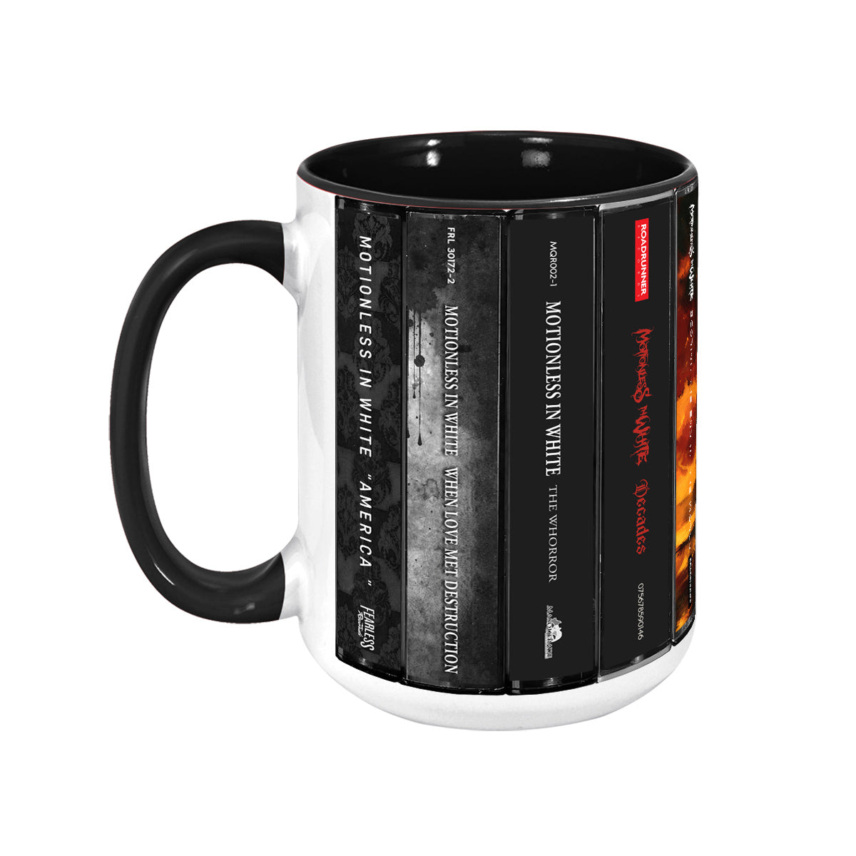 Motionless in White Albums Cassette Collection Retro Accent Mug
