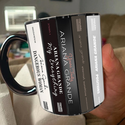 Ariana Grande Albums Cassette Collection Retro Accent Mug