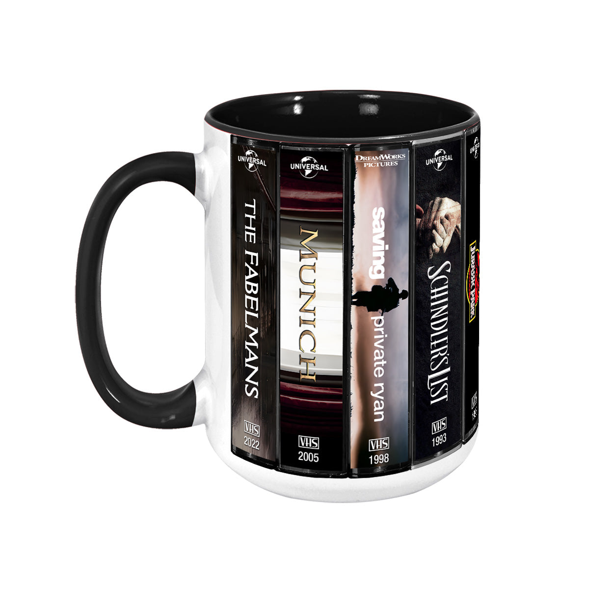 Steven Spielberg VHS Movies Collection Accent Mug