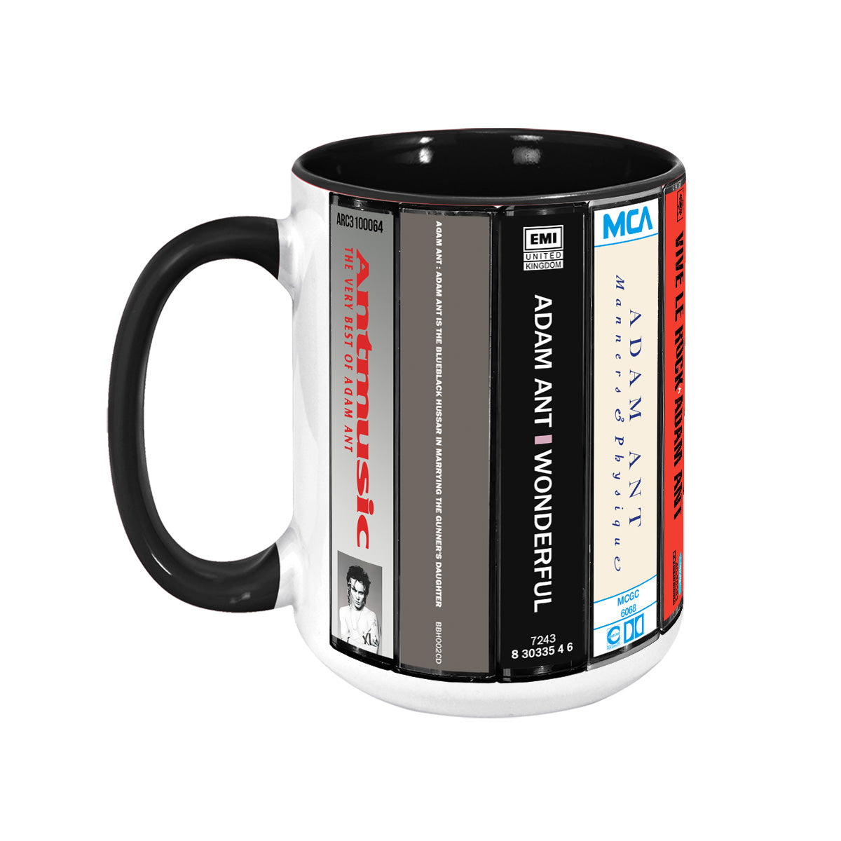 Adam and the Ants Albums Cassette Collection Retro Accent Mug