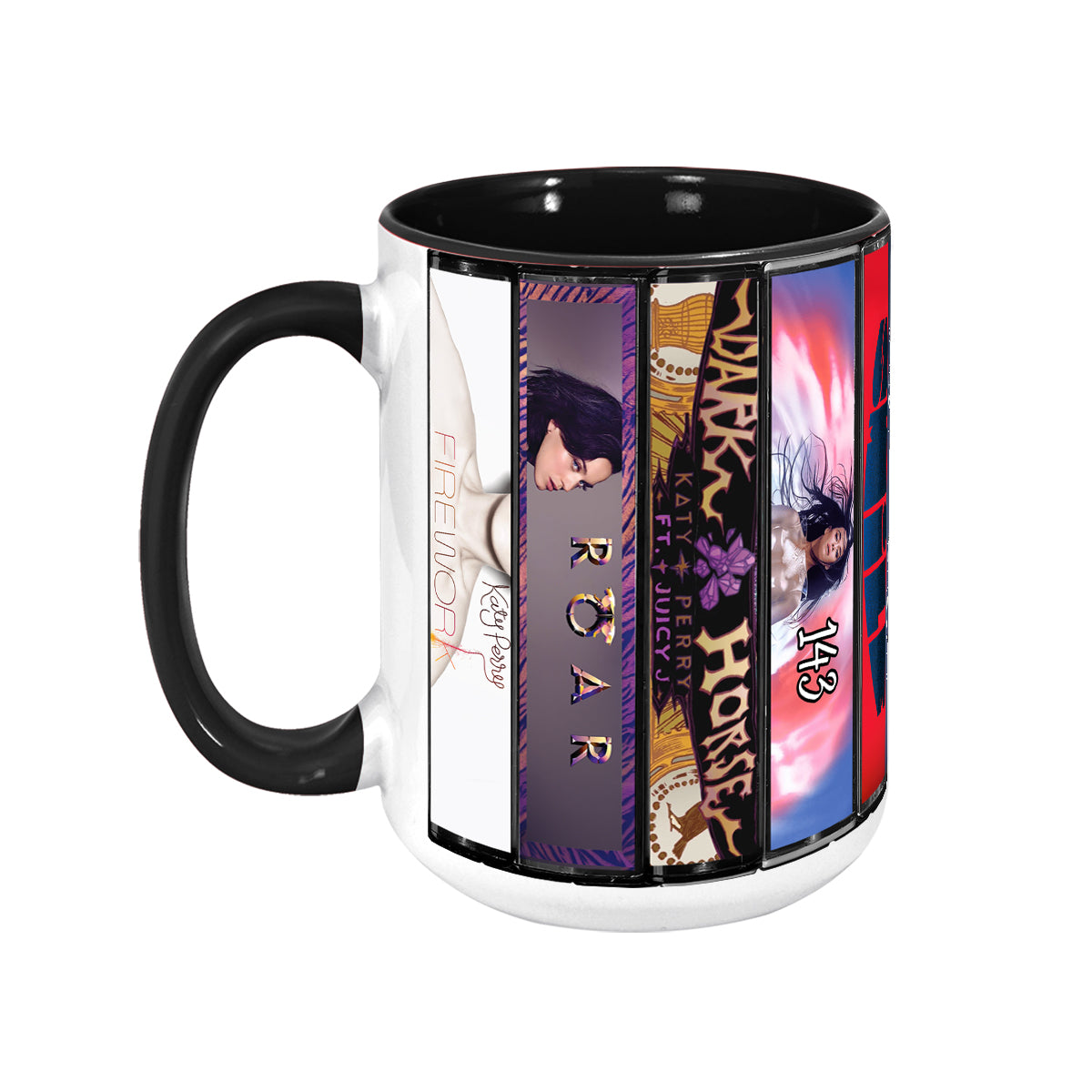 Katy Perry Albums Cassette Collection Retro Accent Mug