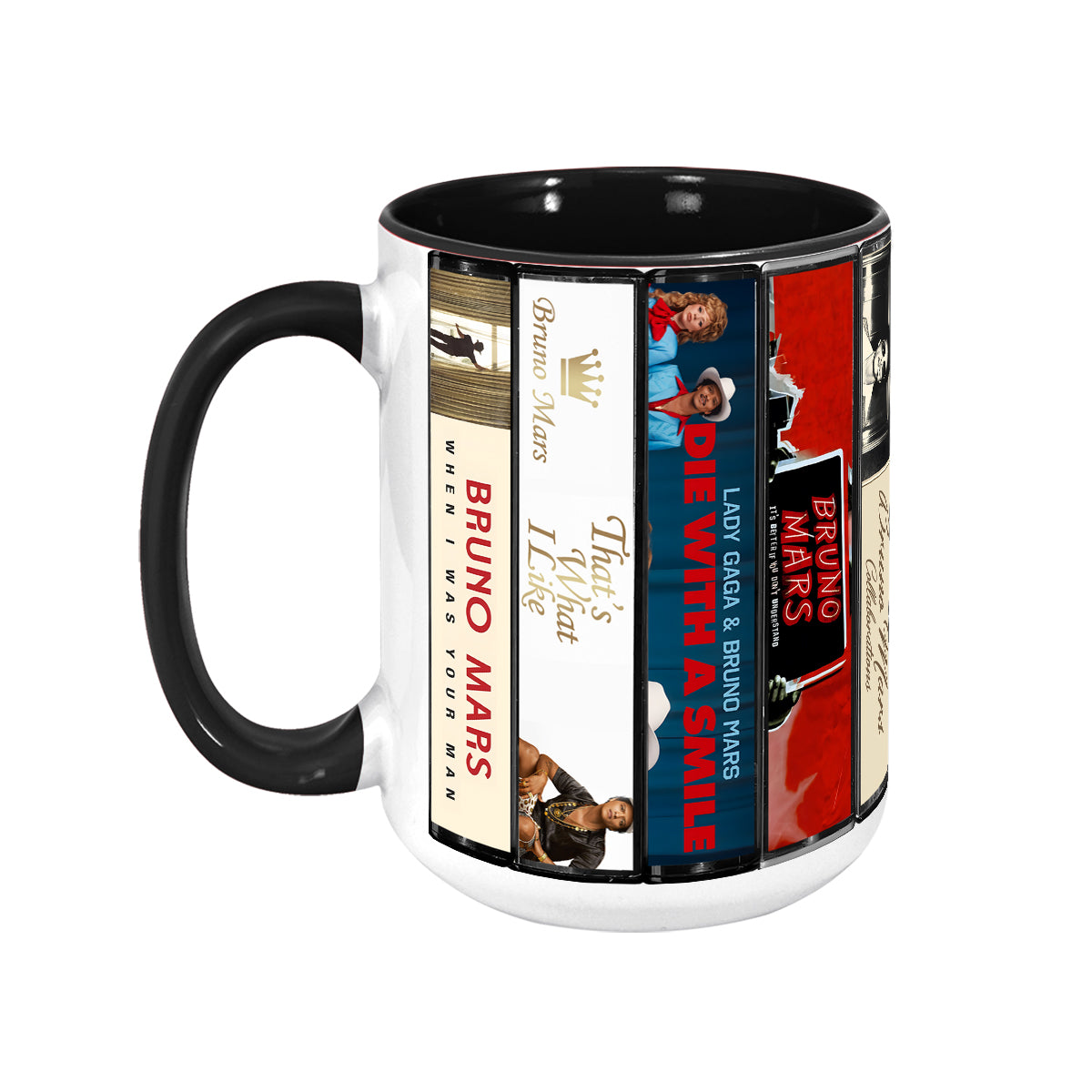 Bruno Mars Albums Cassette Collection Retro Accent Mug