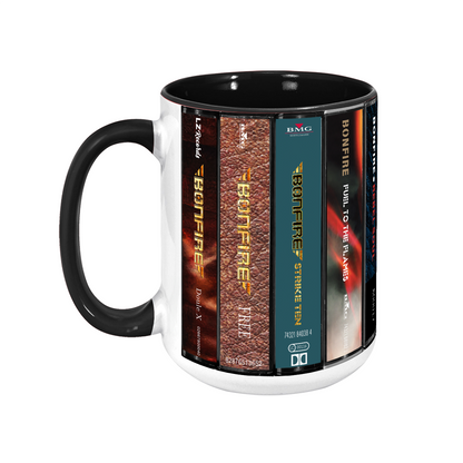 Bonfire Albums Cassette Collection Retro Accent Mug