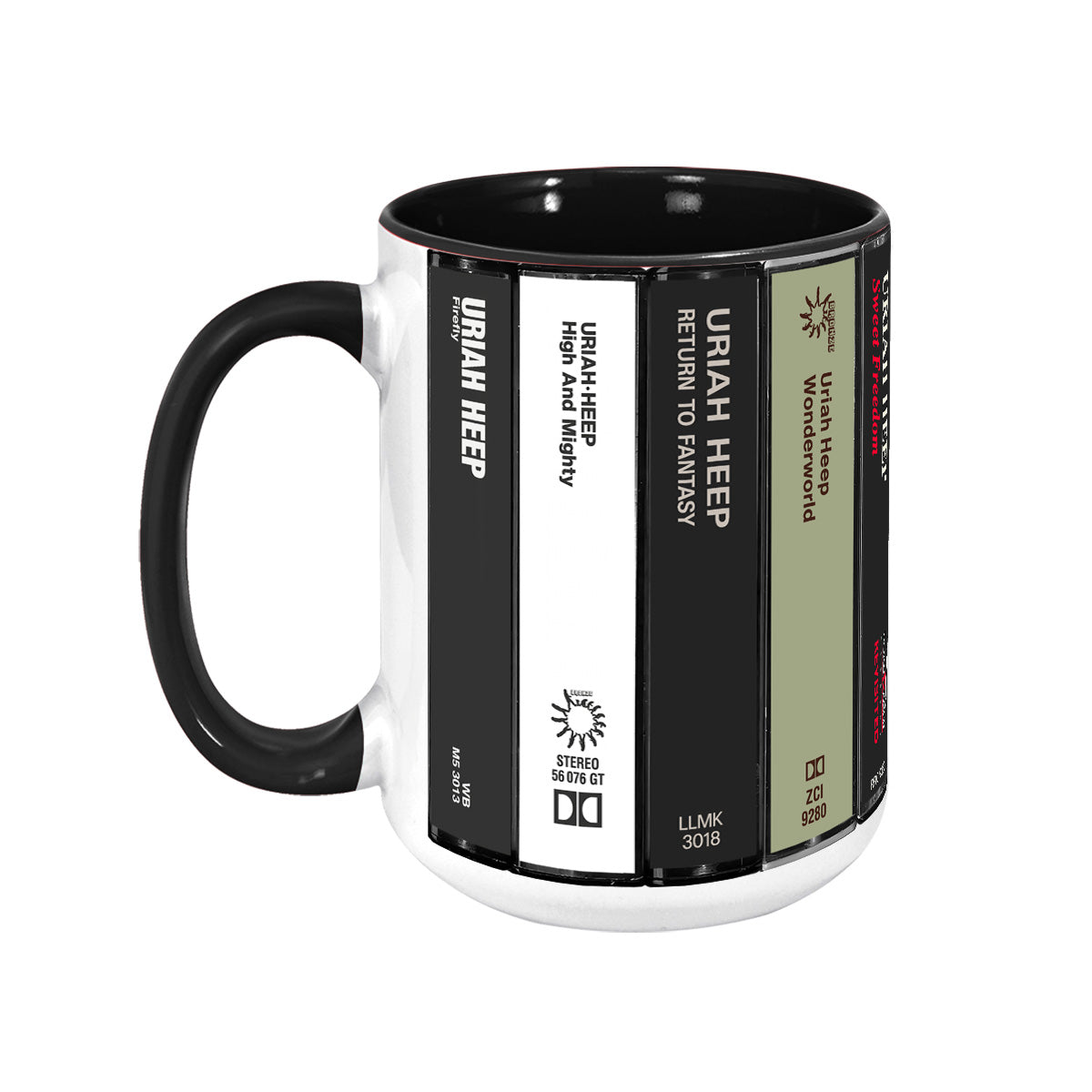 Uriah Heep Albums Cassette Collection Retro Accent Mug