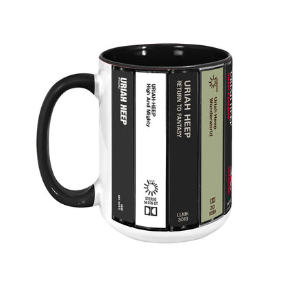 Uriah Heep Albums Cassette Collection Retro Accent Mug