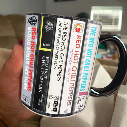 Red Hot Chilli Peppers Albums Cassette Retro Collection Accent Mug