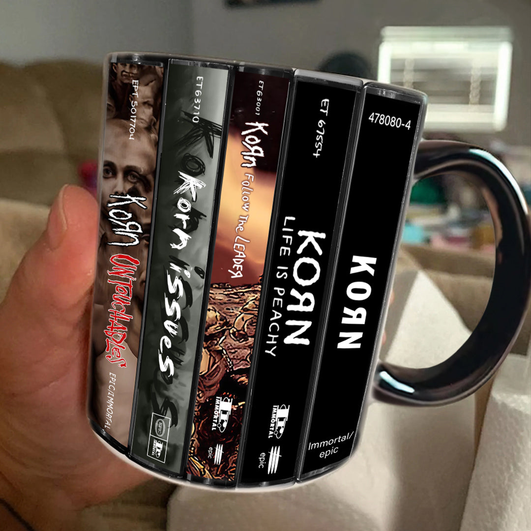 Korn Albums Cassette Retro Collection Accent Mug