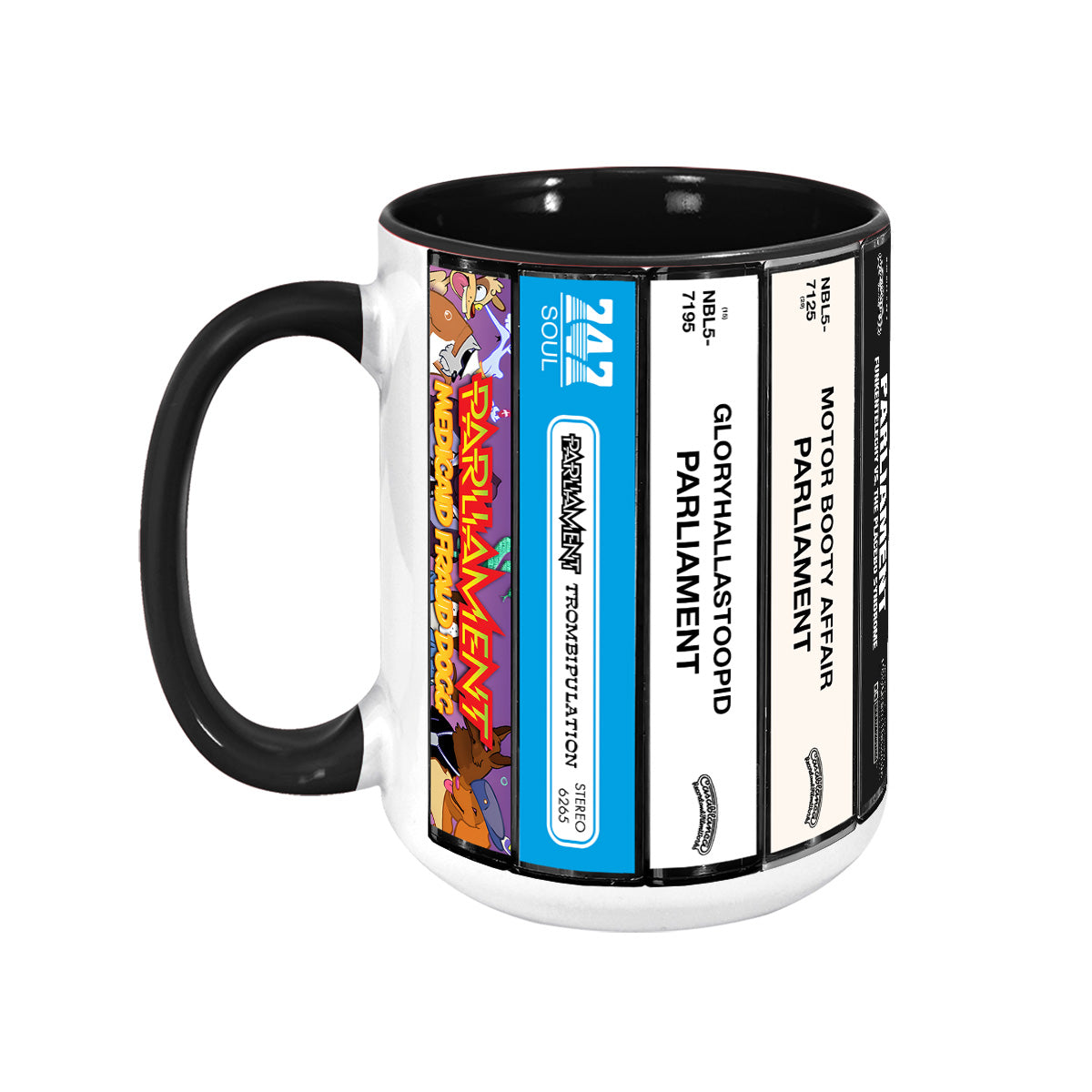 Parliament Albums Cassette Collection Retro Accent Mug