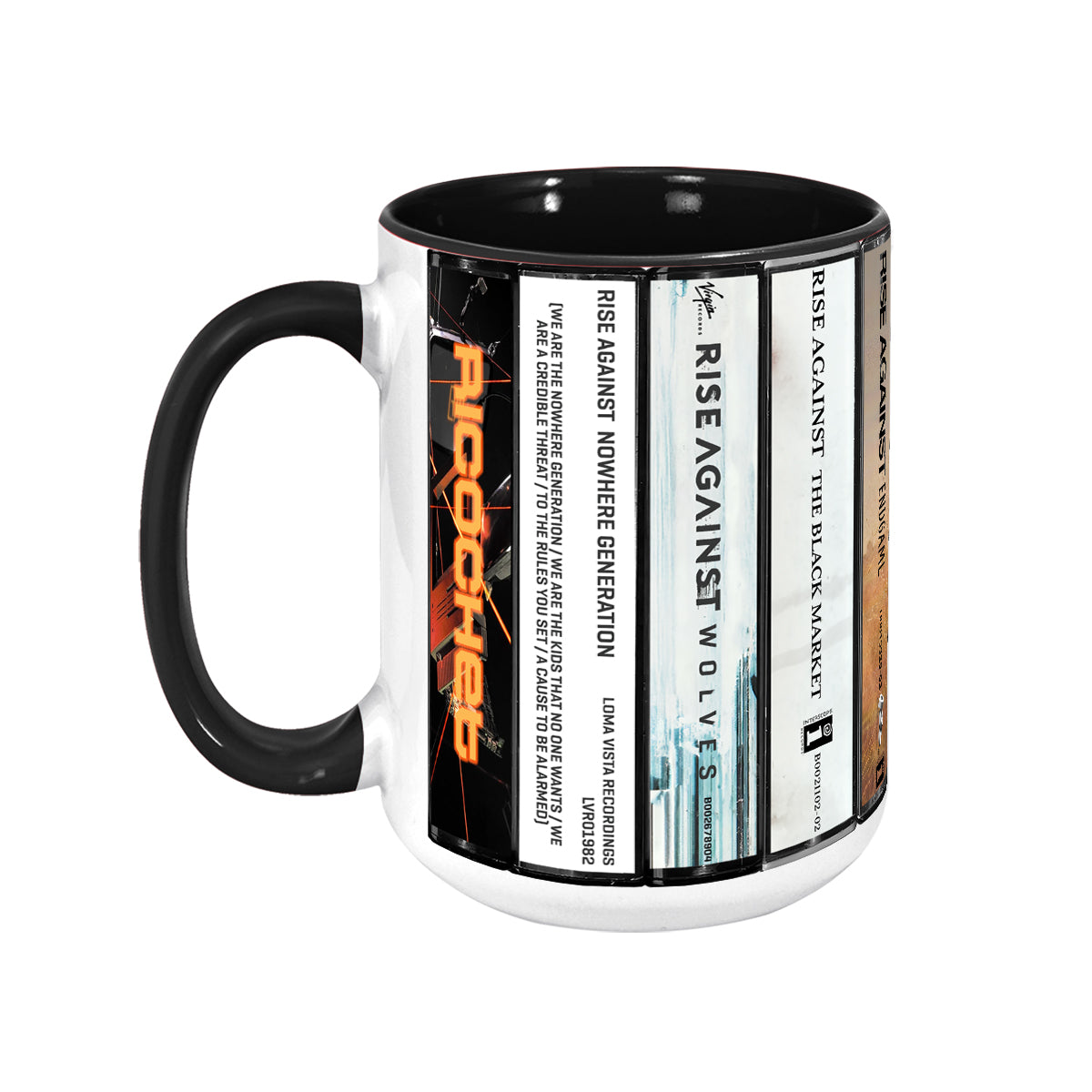Rise Against Albums Cassette Collection Retro Accent Mug