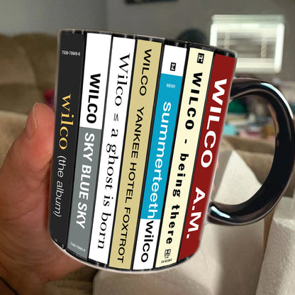 Wilco Albums Cassette Collection Retro Accent Edge-to-Edge Printed Mug
