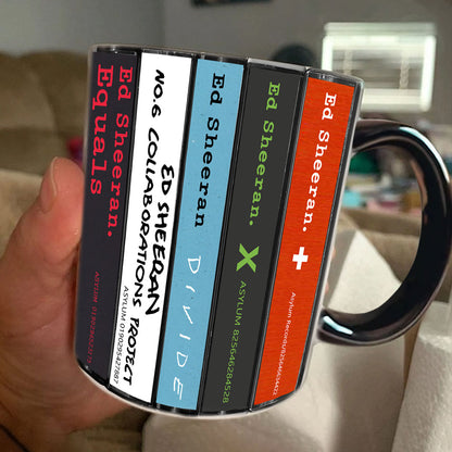 Ed Sheeran Albums Cassette Collection Retro Accent Mug
