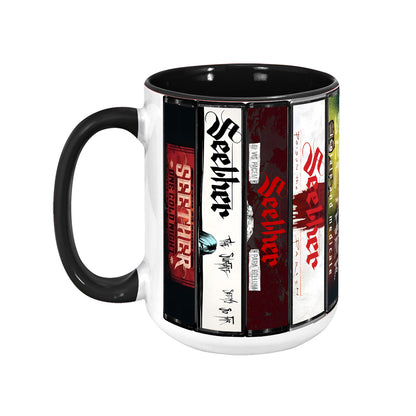 Seether Albums Cassette Collection Retro Accent Mug