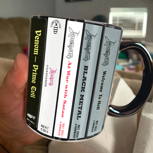 Venom Albums Cassette Collection Retro Accent Mug